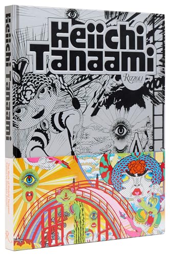 Book cover for Keiichi Tanaami, featuring psychedelic black and white and colorful art.