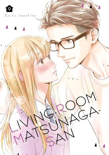 Manga cover with two characters, a man and a woman, looking at each other.