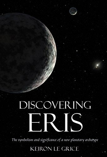 Book cover with planetary image and white text: "Discovering Eris".