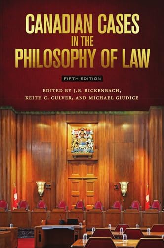 Book cover for Canadian Cases in the Philosophy of Law showing a courtroom interior.