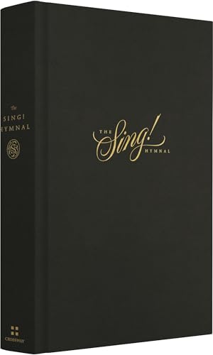 Black hardcover book titled The Sing! Hymnal with gold lettering on the front cover.