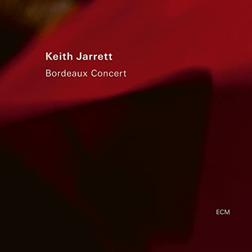 Red album cover for Keith Jarrett’s Bordeaux Concert, with text and ECM logo.