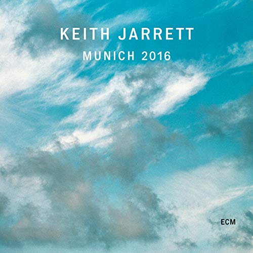 Album cover for Keith Jarrett’s “Munich 2016” featuring cloudy blue sky.