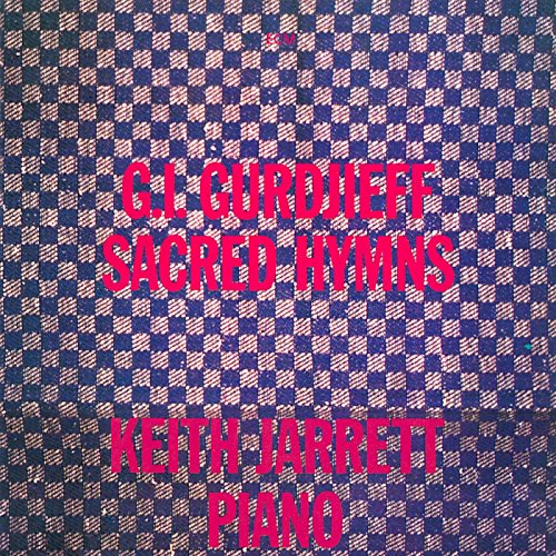 CD cover for Keith Jarrett’s “Sacred Hymns” with checkered pattern.