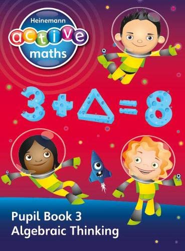 Heinemann Active Maths Pupil Book 3 cover with space-themed children and algebraic equation.