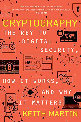 Red book cover with yellow and white text and black security-themed line icons.