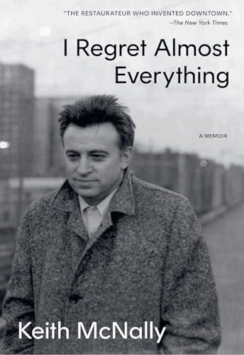 Black and white book cover featuring a portrait of Keith McNally in a coat.