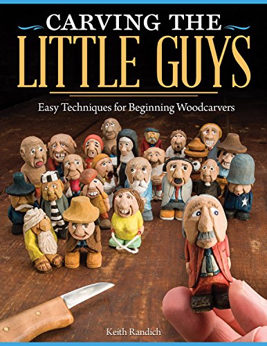 Book cover showing many small hand-carved wooden caricature figures on a wooden surface.