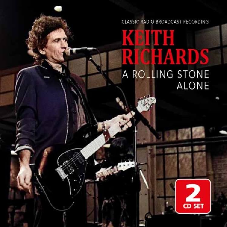 Keith Richards performing with a guitar, album cover for a 2CD set.