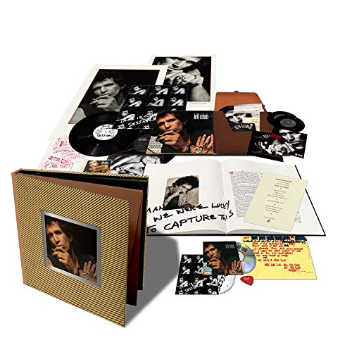 "CD box set with vinyl, book, and photos featuring Keith Richards."