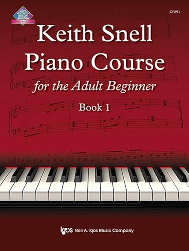 Piano course book cover with sheet music and keyboard illustration.