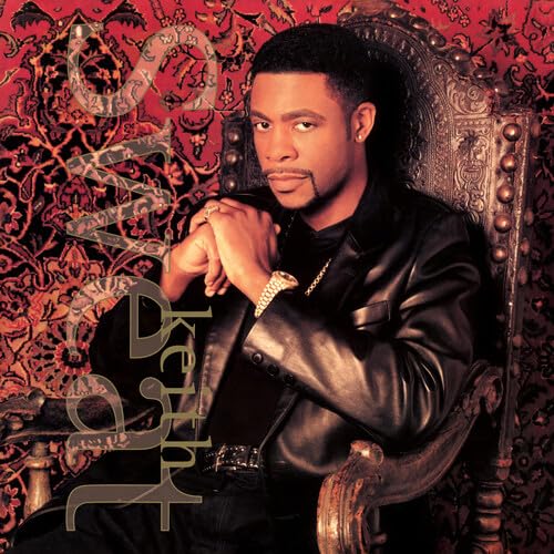 Keith Sweat album cover featuring the artist seated in an ornate chair.