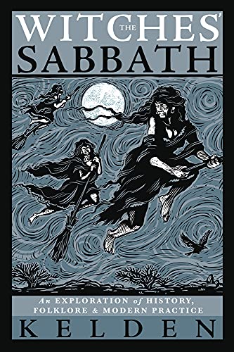 Book cover: witches flying on broomsticks under a full moon.