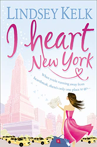 Book cover featuring a woman in a pink dress standing before a New York skyline.