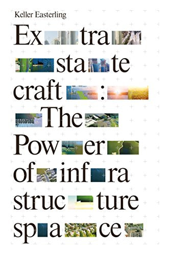 Book cover with large text and fragmented landscape imagery.