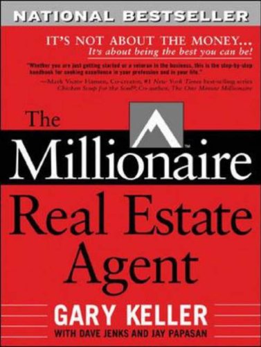 Red book cover with white text: "The Millionaire Real Estate Agent" by Gary Keller.