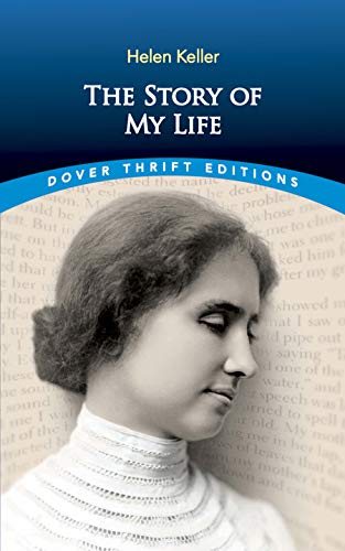 Book cover featuring a portrait of Helen Keller, author of her autobiography.