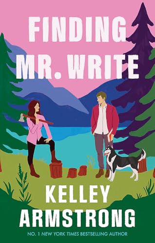Book cover: woman with axe, man, and dog in a forest setting.