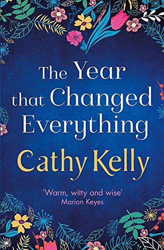 Book cover with dark blue background, floral border, and white and yellow text.