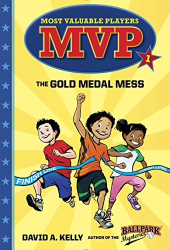 Book cover: three children running a race, breaking a finish line.