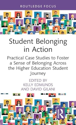 Book cover with diverse illustrated faces and title "Student Belonging in Action".