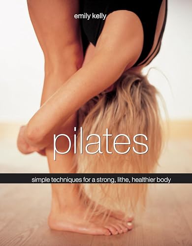 Pilates book cover showing a woman in a forward bend pose.