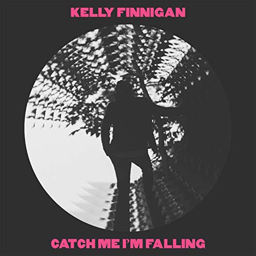 Vinyl record cover: silhouetted figure under trees, pink text "Catch Me I'm Falling".