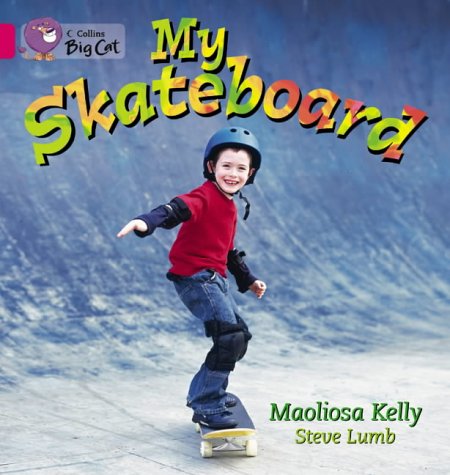 Book cover: child skateboarding, wearing safety gear, on a ramp.