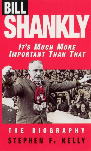 Book cover featuring Bill Shankly, Liverpool football manager, addressing a crowd.