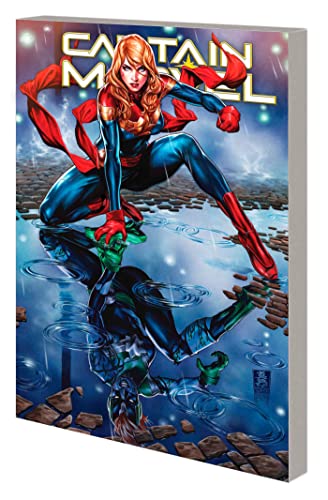 Captain Marvel comic book cover featuring a superhero in a dynamic pose.
