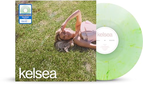 Kelsea Ballerini album cover showing her in grass with a marbled light green vinyl.