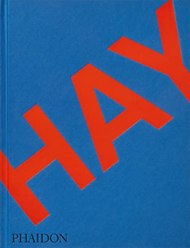 Blue book cover with large, red, angled text spelling "HAY" and "Phaidon" below.