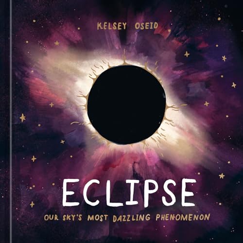 Book cover showing a black solar eclipse against a purple and dark starry background.