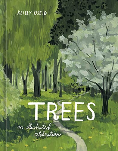 Book cover illustration of a winding path through a forest of green trees.
