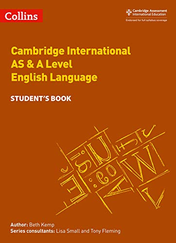 Orange textbook cover with white text: "Cambridge International AS & A Level English Language".