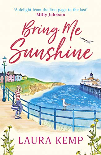 Book cover depicting a woman by the sea with a coastal town backdrop.