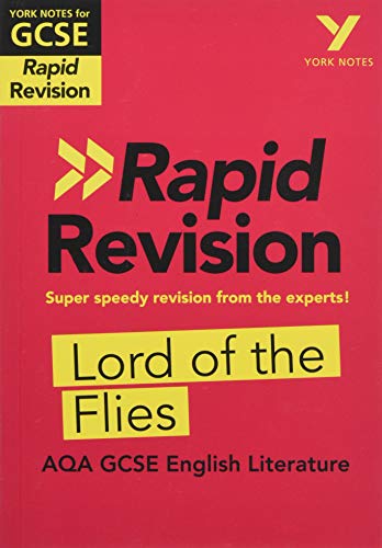 Red “Lord of the Flies” revision guide for AQA GCSE English Literature.