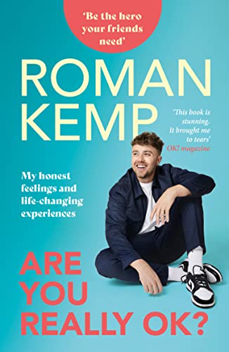 Book cover featuring Roman Kemp smiling, with teal and red text.