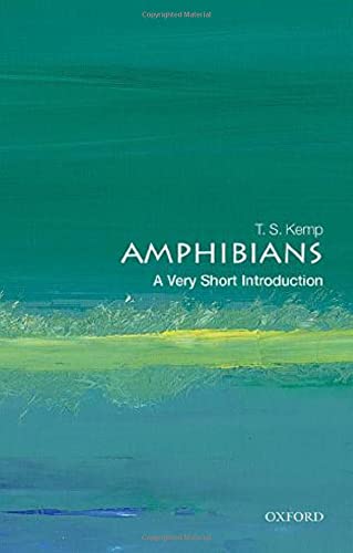 Book cover: "Amphibians: A Very Short Introduction" with green and yellow abstract art.