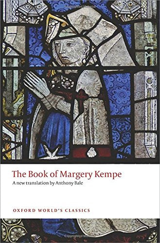 Book cover featuring a stained glass image of a woman with hands clasped together.