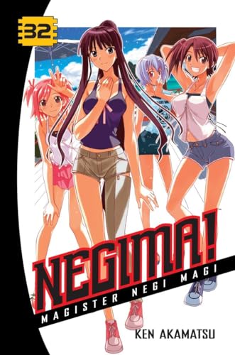 Cover of manga volume 32, “Negima! Magister Negi Magi”, featuring four female characters.