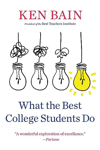 Book cover with tangled and lit lightbulbs, title "What the Best College Students Do".