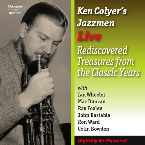 "CD cover with a man playing a clarinet, green and white background, text overlay."