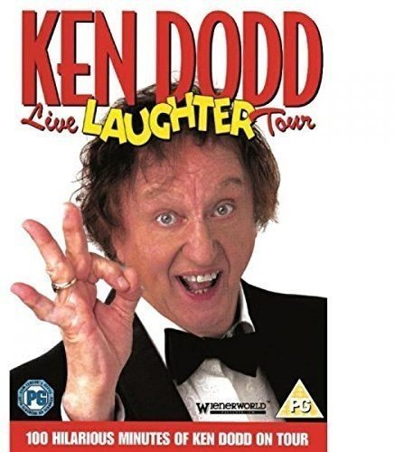Ken Dodd DVD cover featuring the comedian making an "okay" gesture.