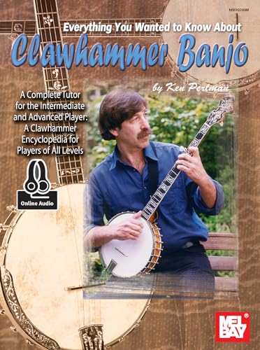 Clawhammer banjo instruction book cover featuring a man playing the instrument.