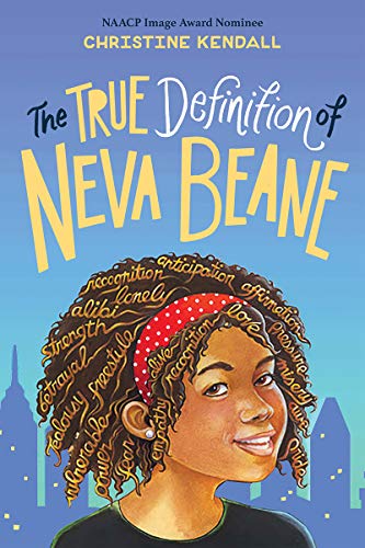 Book cover featuring a young Black woman with words forming her hair.