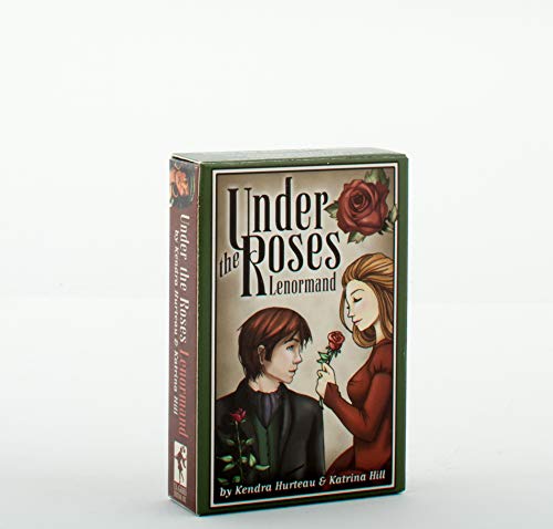 Box for "Under the Roses Lenormand" tarot deck with couple illustration.