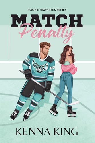 Book cover: illustrated hockey player and woman on an ice rink.