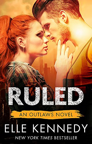 Book cover: couple close together, city skyline, bold title "Ruled".