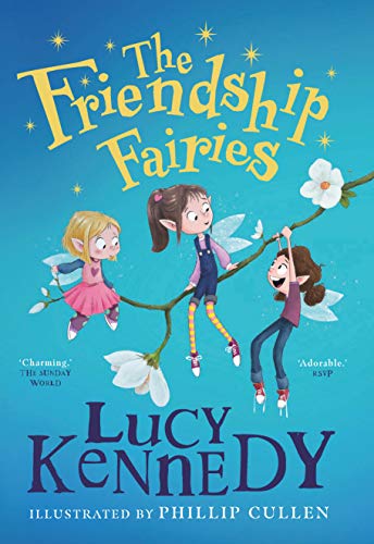 Book cover: three colorful fairies on a flowering branch.